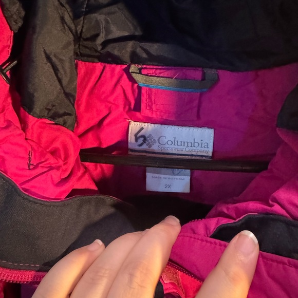 Womens Columbia Pink Omni Shield Raincoat with Hood Size 2X - Picture 4 of 5